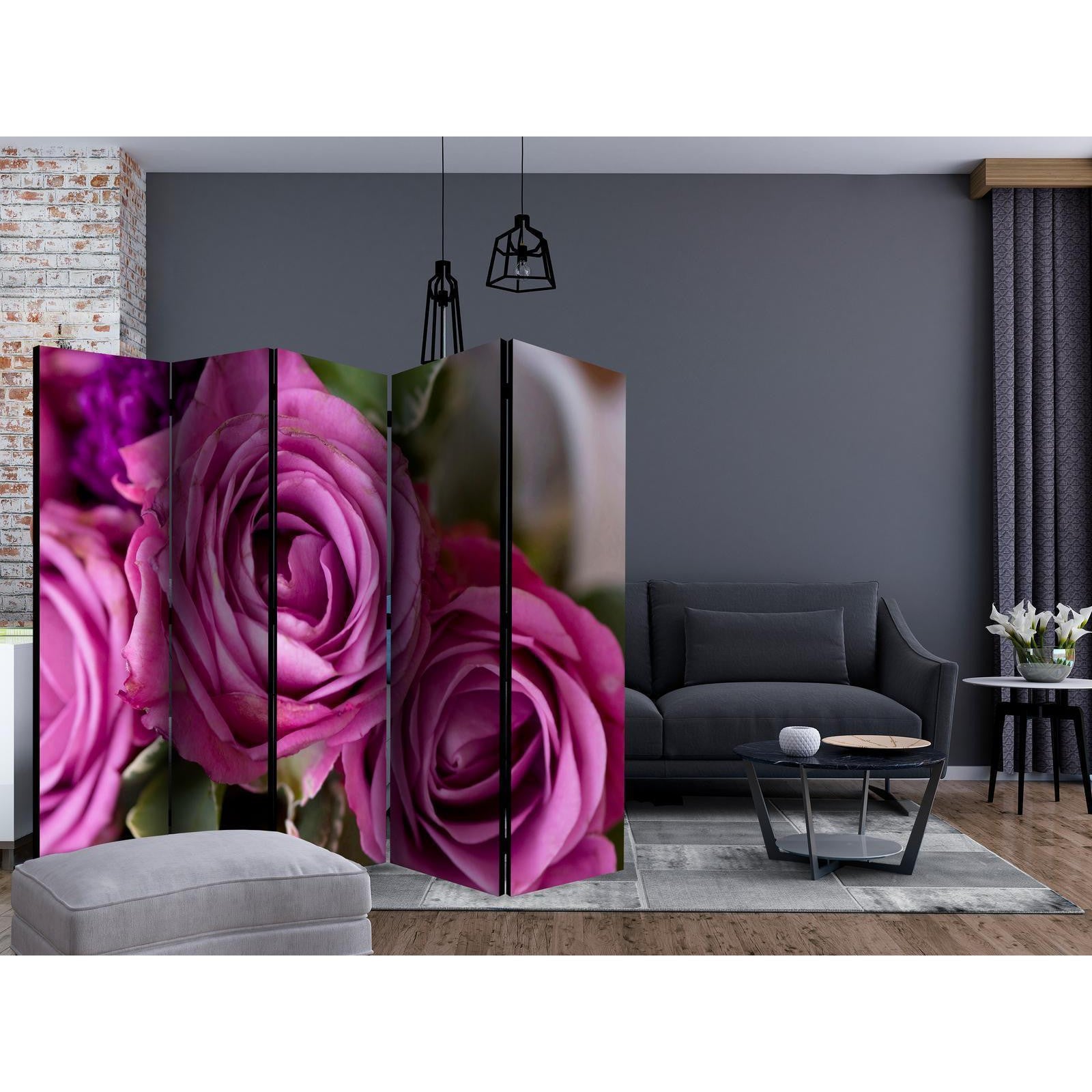 Rumsavdelare - Bunch of lila flowers II-Rumsavdelare-Artgeist-peaceofhome.se