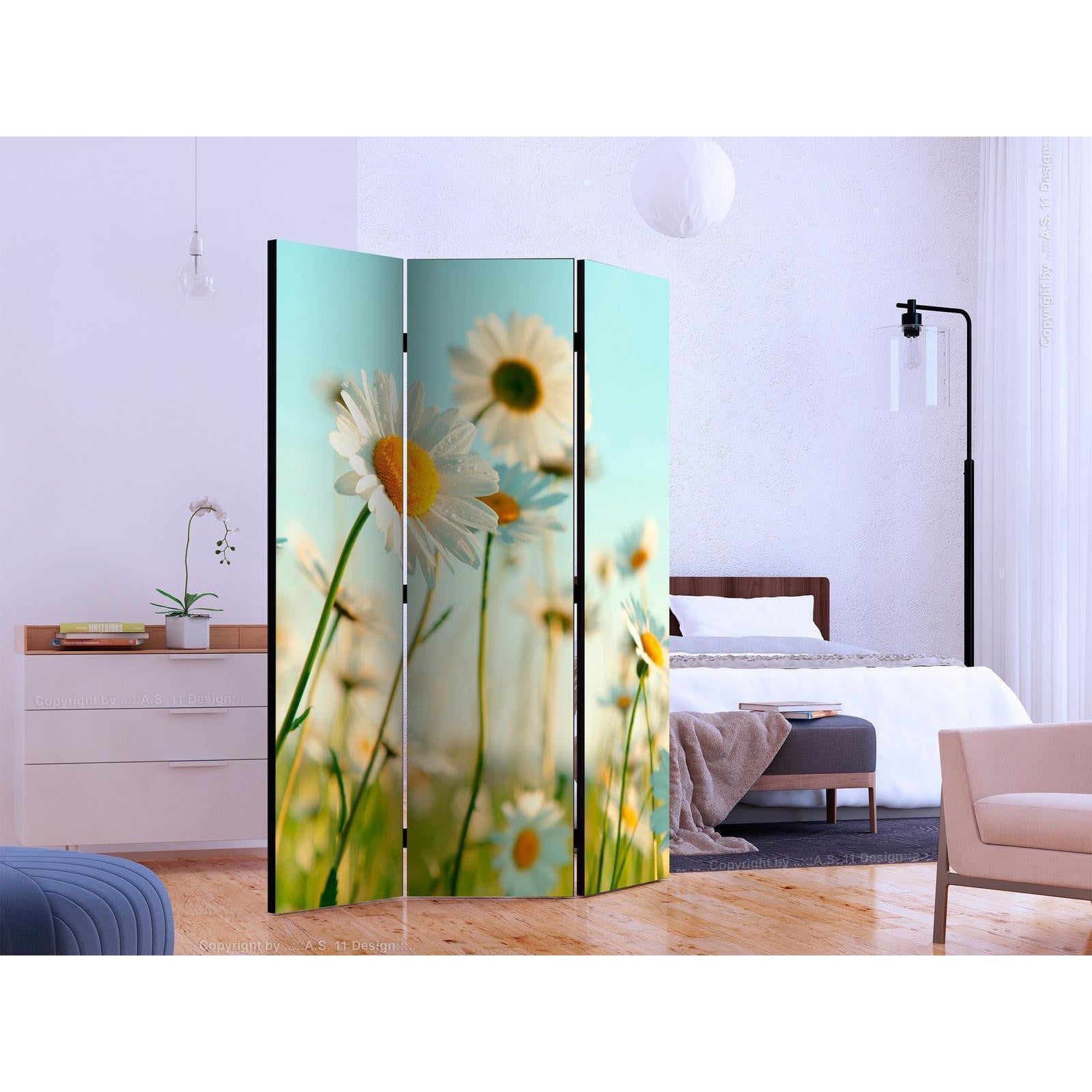 Rumsavdelare - Daisies - spring meadow-Rumsavdelare-Artgeist-peaceofhome.se