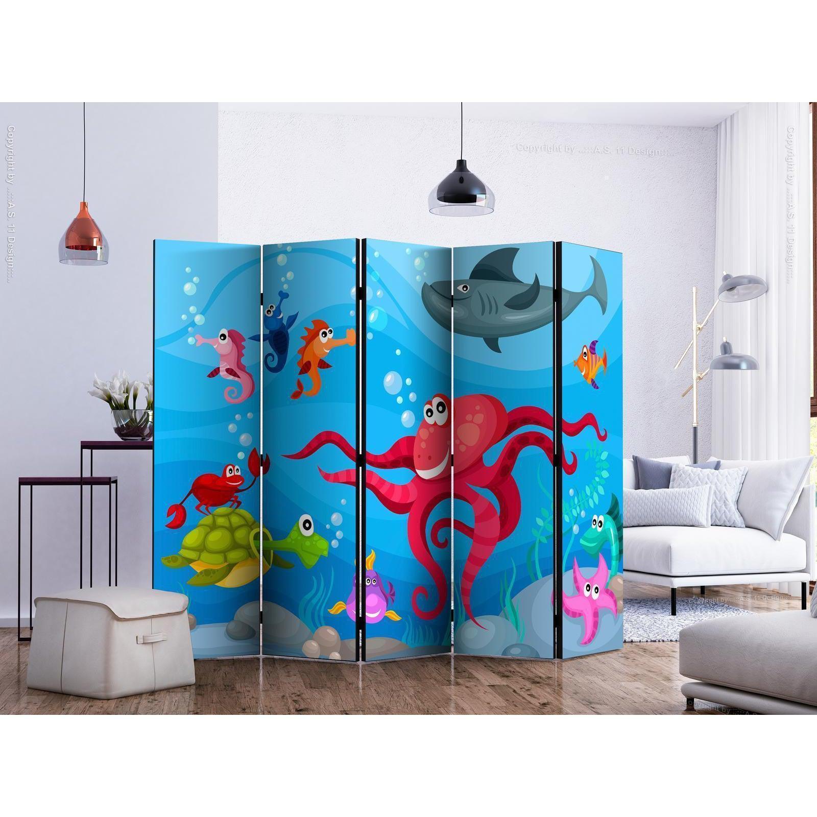 Rumsavdelare - Octopus and shark II-Rumsavdelare-Artgeist-peaceofhome.se