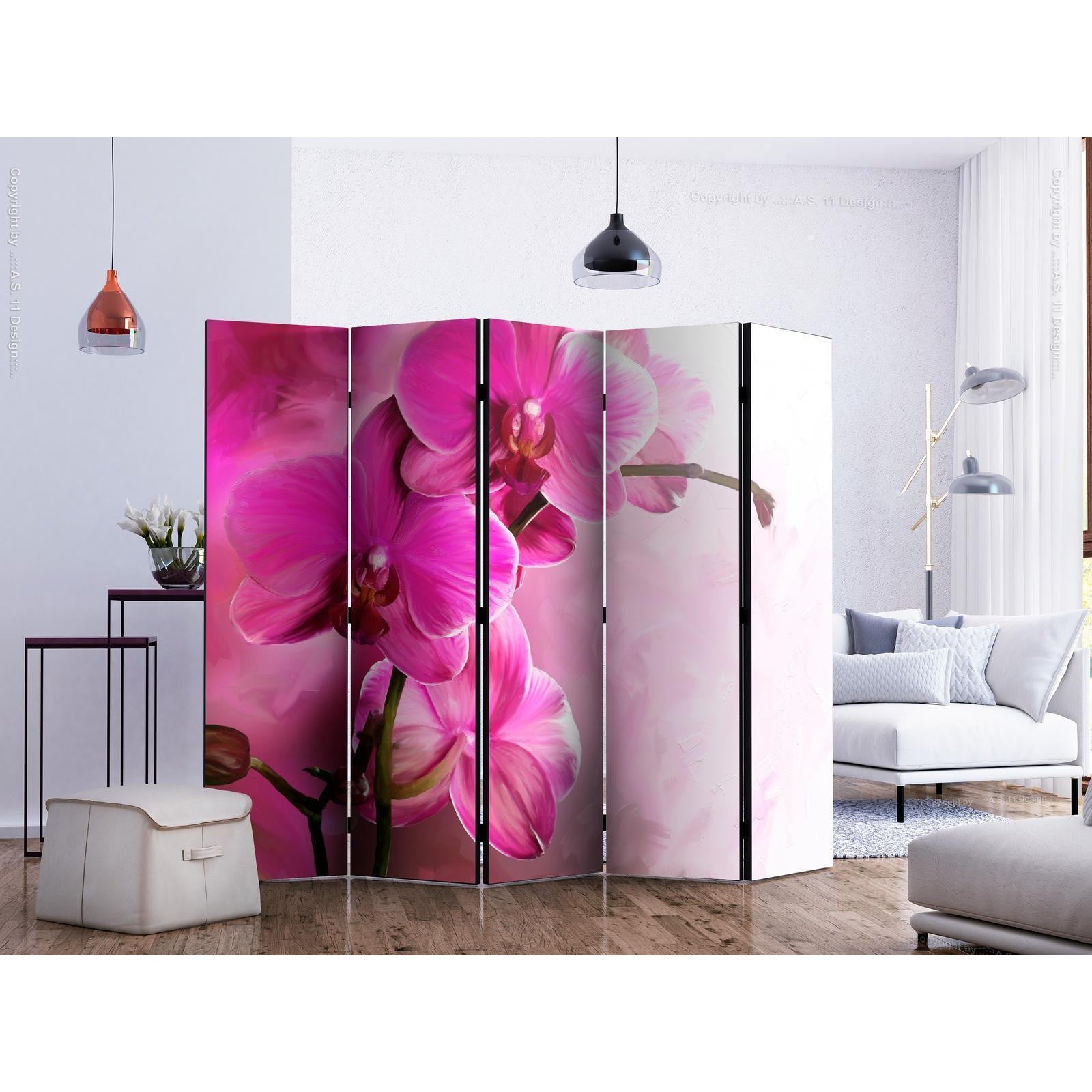 Rumsavdelare - Pink Orchid II-Rumsavdelare-Artgeist-peaceofhome.se