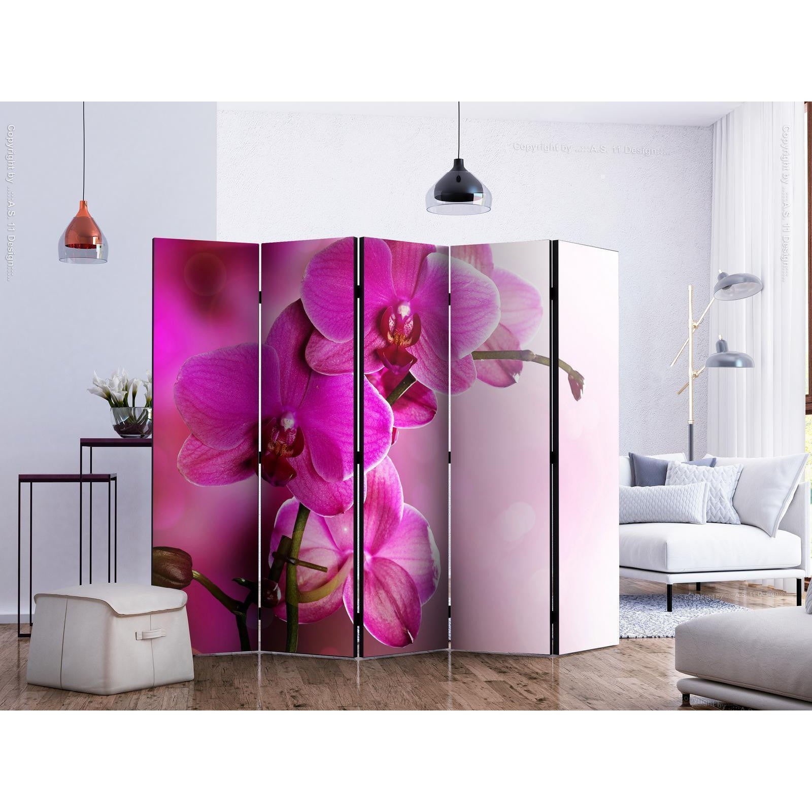 Rumsavdelare - Pink orchid II-Rumsavdelare-Artgeist-peaceofhome.se