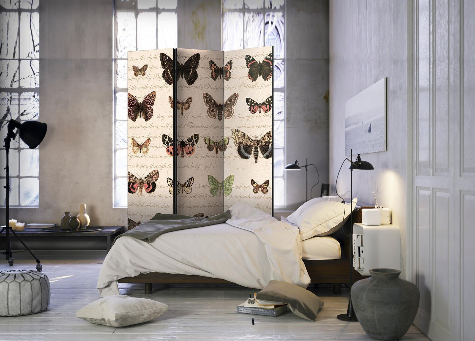 Rumsavdelare - Retro Style: Butterflies-Rumsavdelare-Artgeist-peaceofhome.se