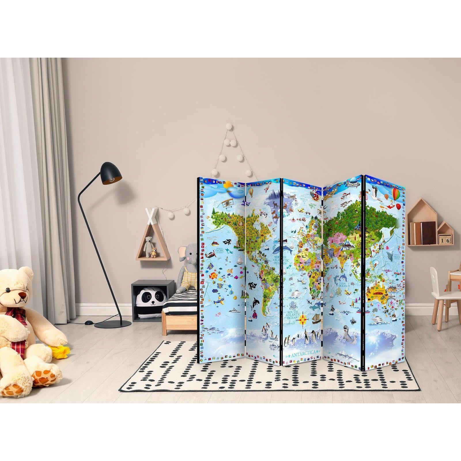 Rumsavdelare - World Map for Kids II-Rumsavdelare-Artgeist-peaceofhome.se