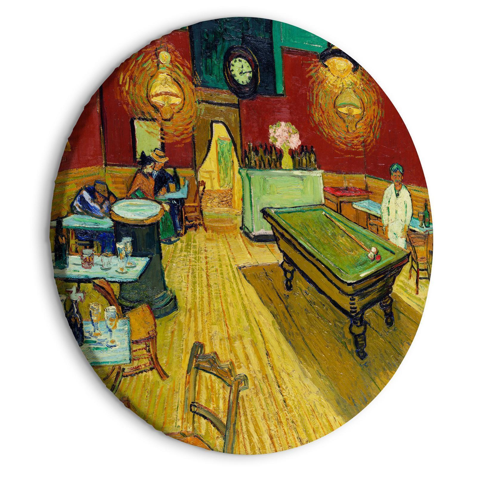 Rund tavla - The Night Café (Vincent van Gogh)-Runda tavlor-Artgeist-peaceofhome.se