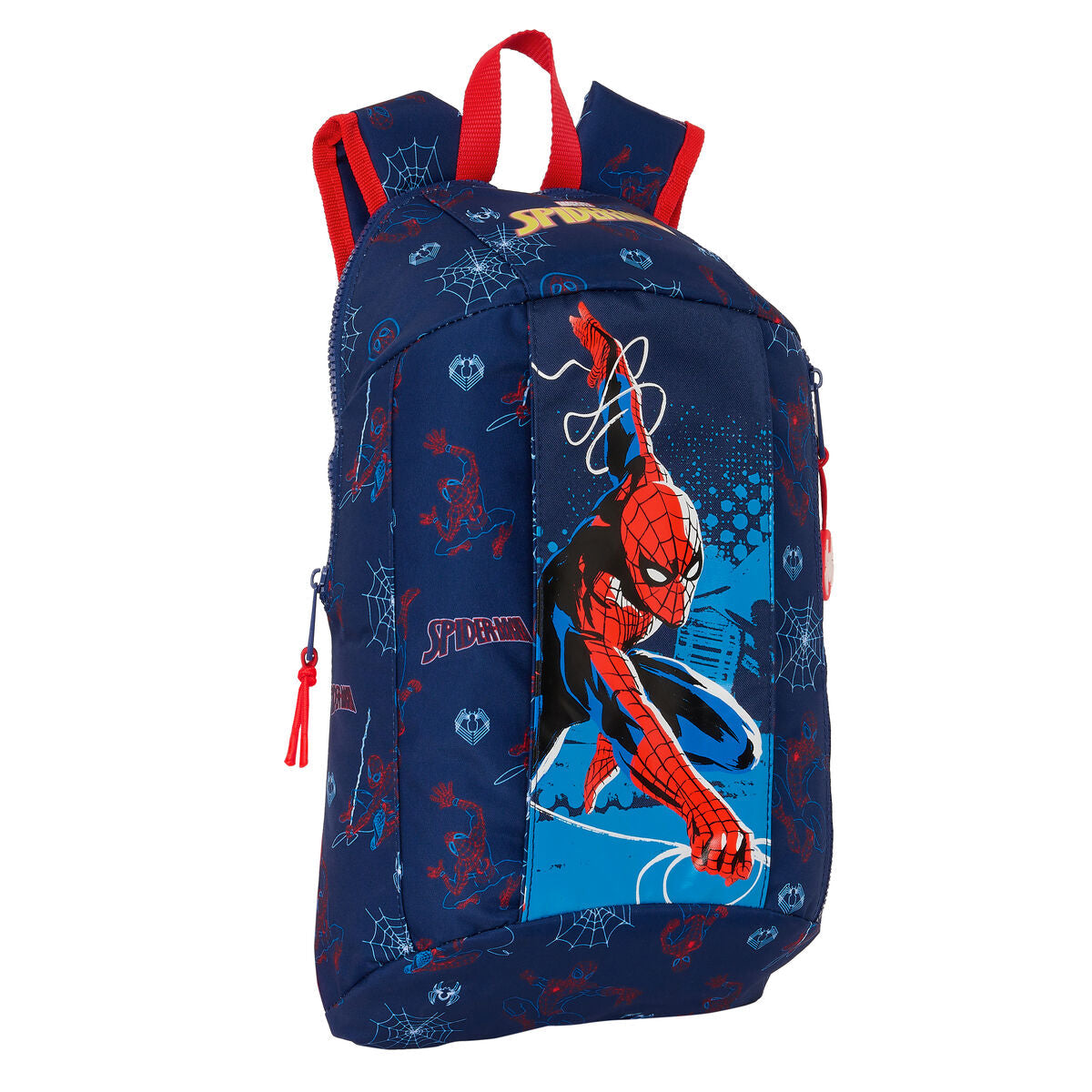 Ryggsäck Spider-Man Neon Mini Marinblå 22 x 39 x 10 cm-Kontor och Kontorsmaterial, Skol- och utbildningsmaterial-Spider-Man-peaceofhome.se