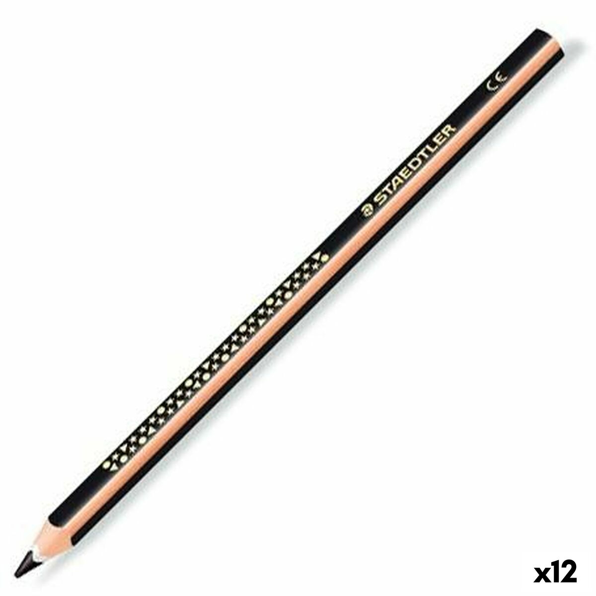 Färgpennor Staedtler Jumbo Noris Svart (12 antal)-Kontor och Kontorsmaterial, konst och hantverk-Staedtler-peaceofhome.se