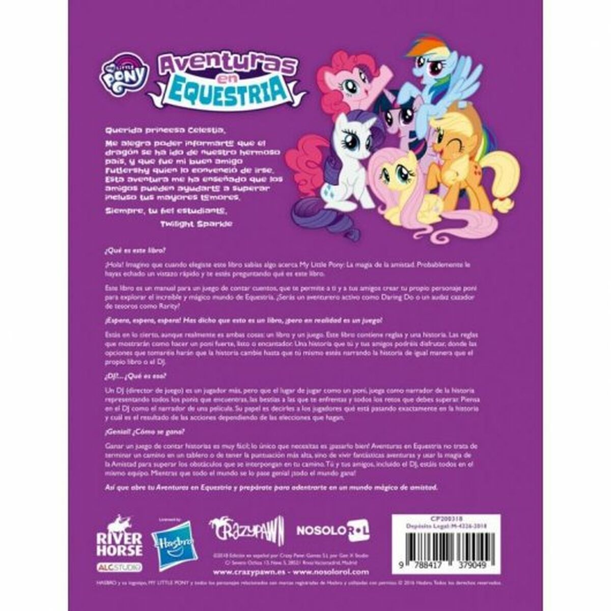 Sagoberättare Crazy Pawn My Little Pony: Aventuras en Equestria-Leksaker och spel, Spel och tillbehör-Crazy Pawn-peaceofhome.se