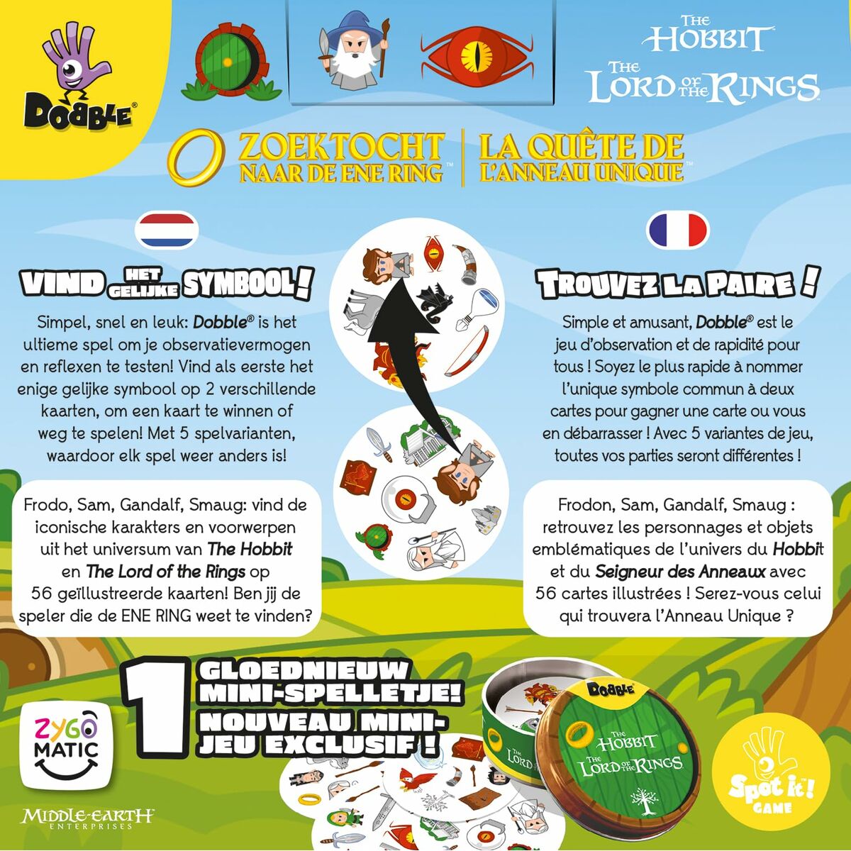 Sällskapsspel Asmodee Dobble The Lord of the Rings-Leksaker och spel, Spel och tillbehör-Asmodee-peaceofhome.se