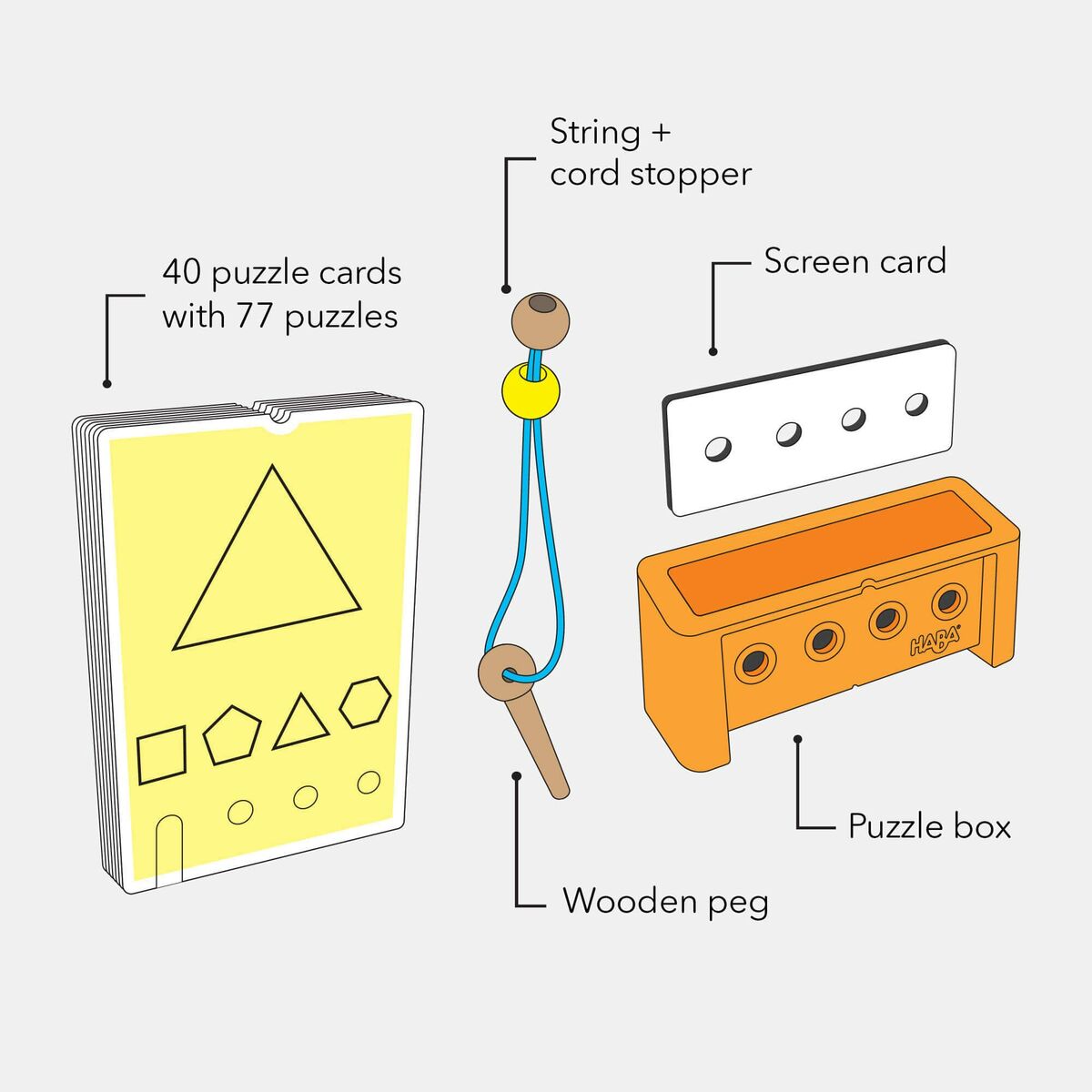 Sällskapsspel HABA Logic Case Starter Set-Leksaker och spel, Spel och tillbehör-HABA-peaceofhome.se
