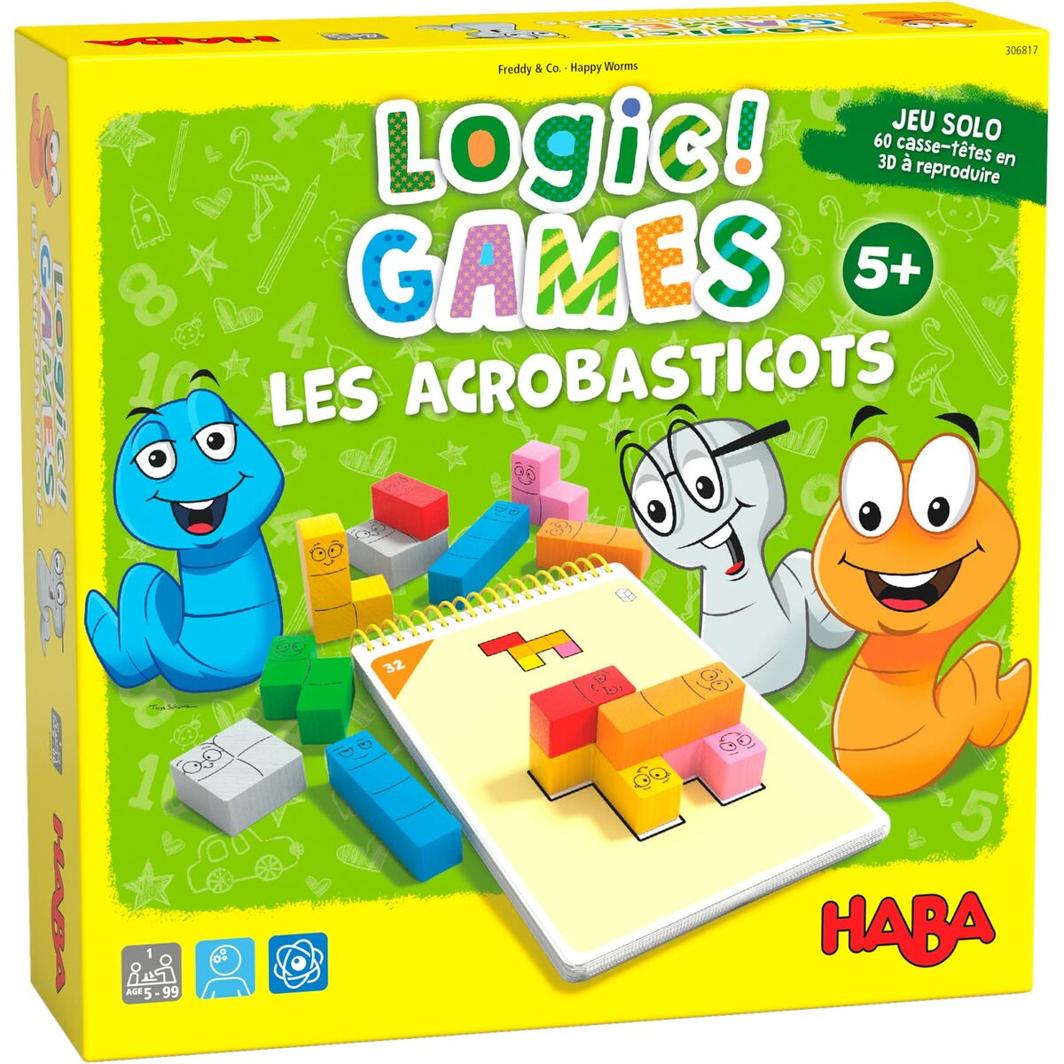 Sällskapsspel HABA Logic Games - Happy Worms-Leksaker och spel, Spel och tillbehör-HABA-peaceofhome.se