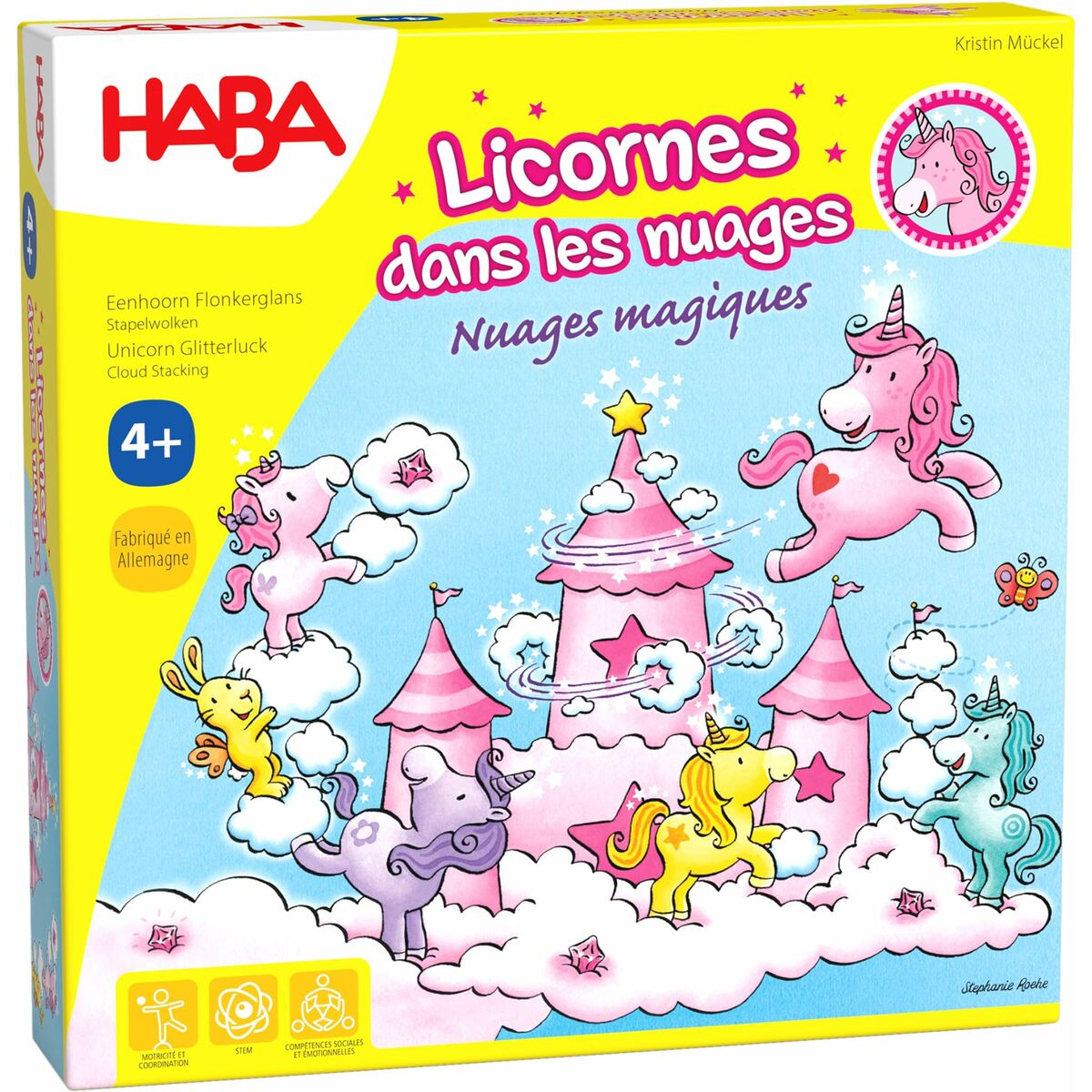 Sällskapsspel HABA Unicorn Glitterluck Cloud Stacking-Leksaker och spel, Spel och tillbehör-HABA-peaceofhome.se