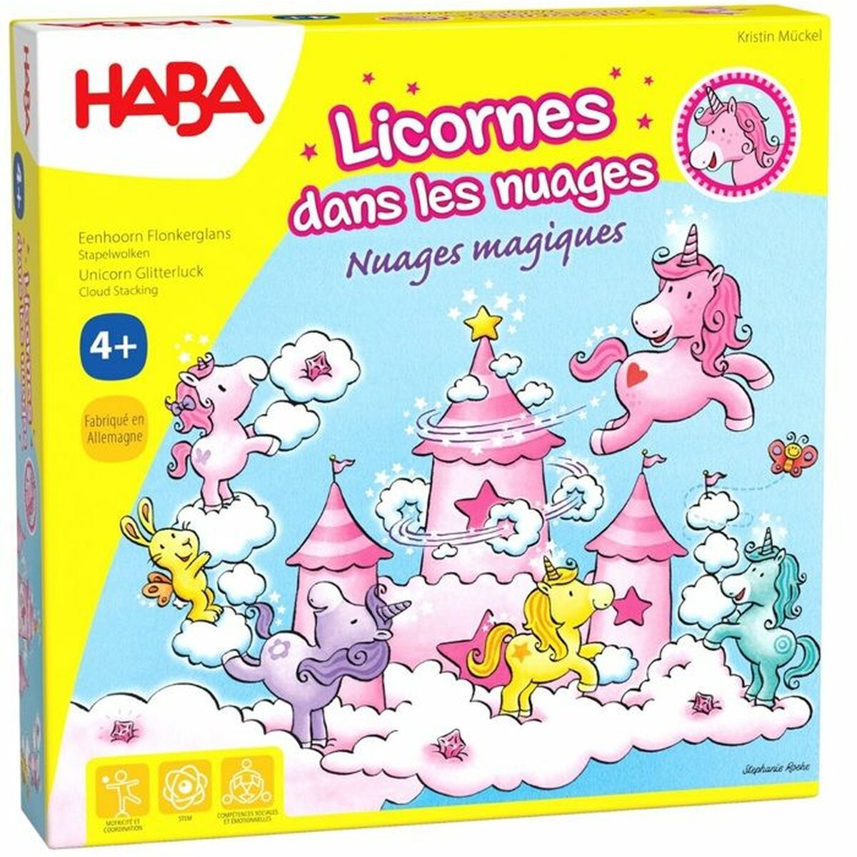 Sällskapsspel HABA Unicorn Glitterluck Cloud Stacking-Leksaker och spel, Spel och tillbehör-HABA-peaceofhome.se