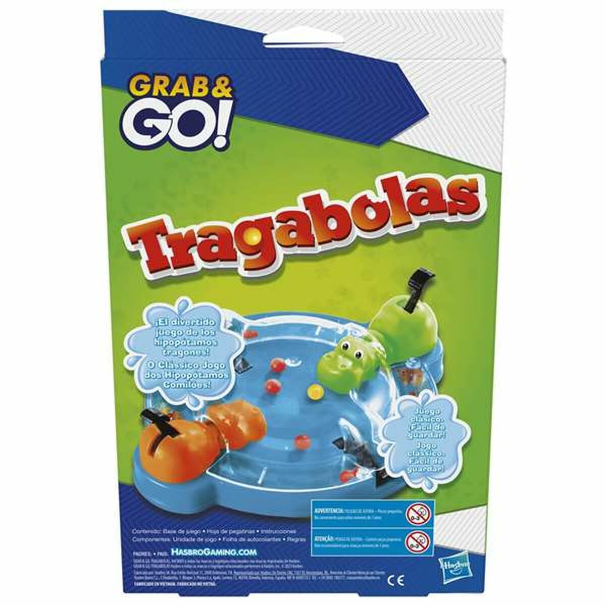 Sällskapsspel Hasbro Hippos Grab And Go-Leksaker och spel, Spel och tillbehör-Hasbro-peaceofhome.se