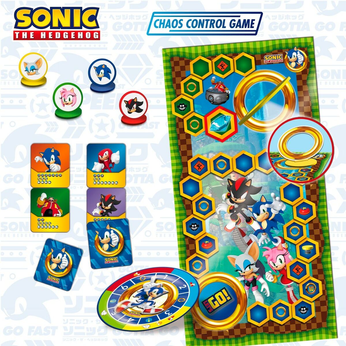 Sällskapsspel Sonic Chaos Control Game (6 antal)-Leksaker och spel, Spel och tillbehör-Sonic-peaceofhome.se