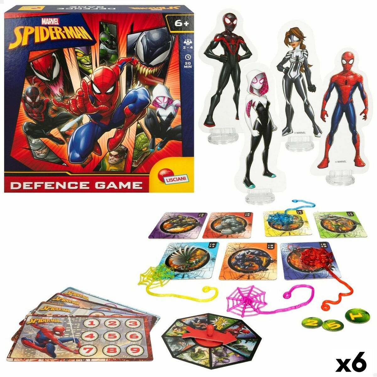 Sällskapsspel Spider-Man Defence Game (6 antal)-Leksaker och spel, Spel och tillbehör-Spider-Man-peaceofhome.se