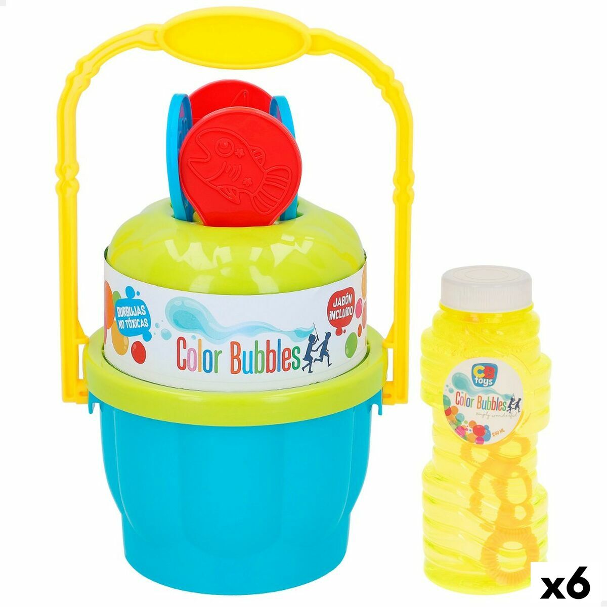 Såpbubbelspel Colorbaby 240 ml 17,5 x 28 x 13,5 cm (6 antal)-Leksaker och spel, Sport och utomhus-Colorbaby-peaceofhome.se