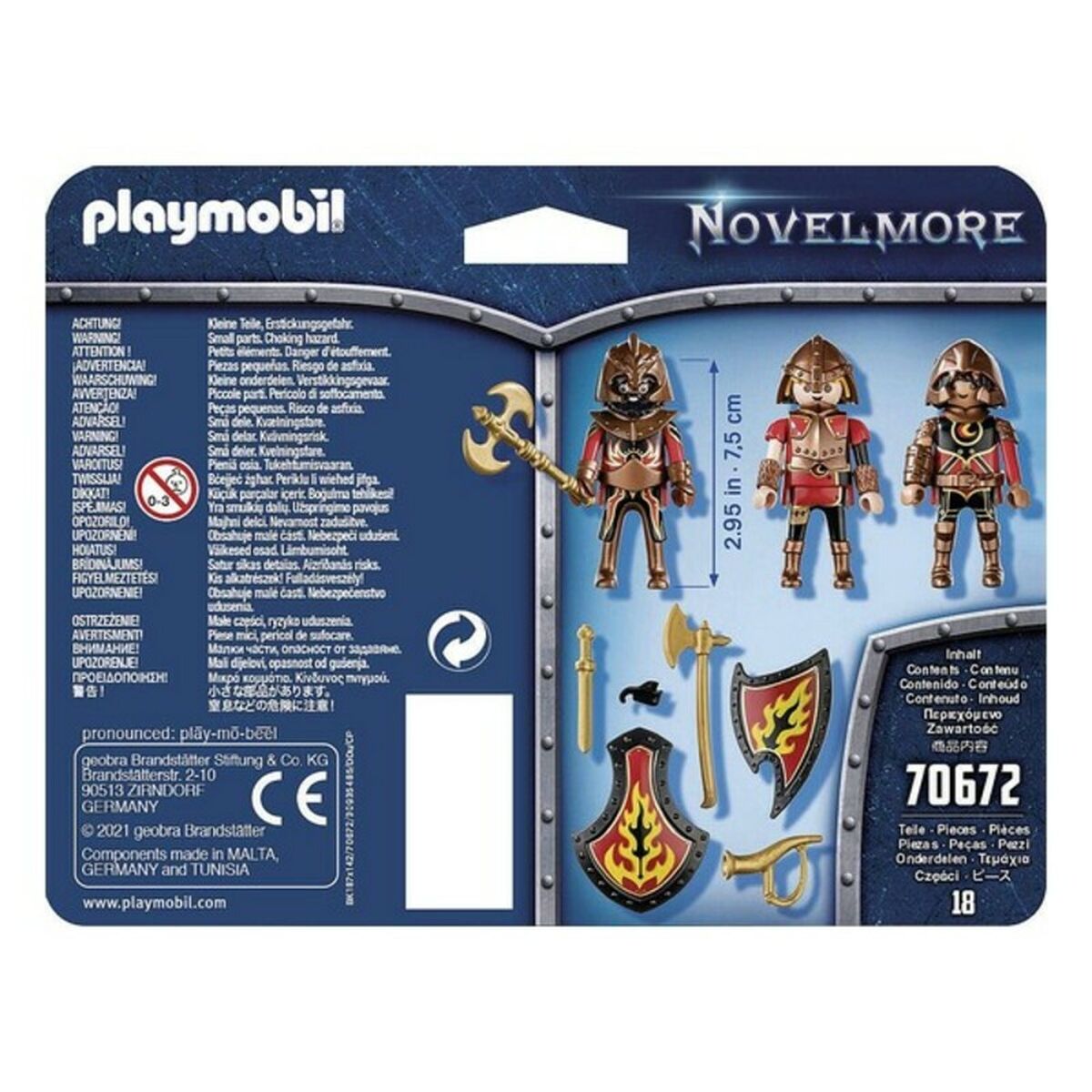 Sats med figurer Novelmore Fire Knigths Playmobil 70672 (18 pcs)-Leksaker och spel, Dockor och actionfigurer-Playmobil-peaceofhome.se