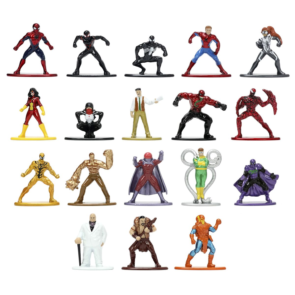 Sats med figurer Spider-Man 4 cm 18 Delar-Leksaker och spel, Dockor och actionfigurer-Spider-Man-peaceofhome.se