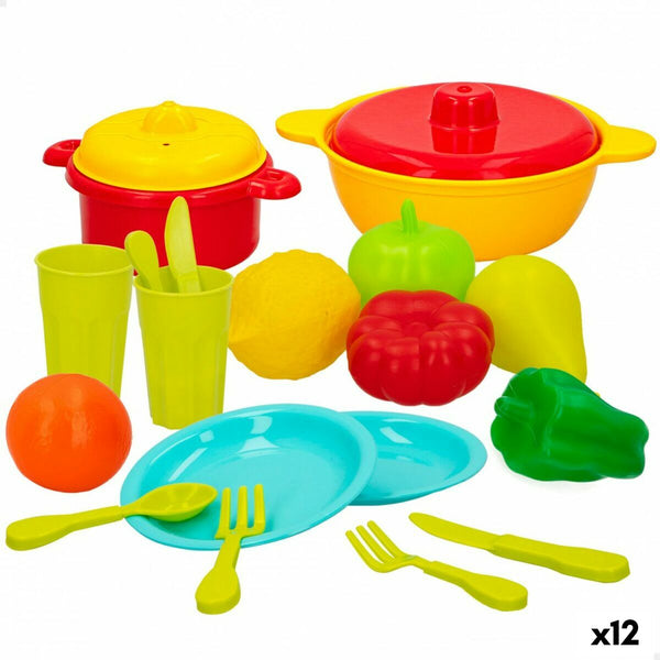 Sats med matleksaker Colorbaby Köksredskap och tillbehör 20 Delar (12 antal)-Leksaker och spel, Imitera spel-Colorbaby-peaceofhome.se
