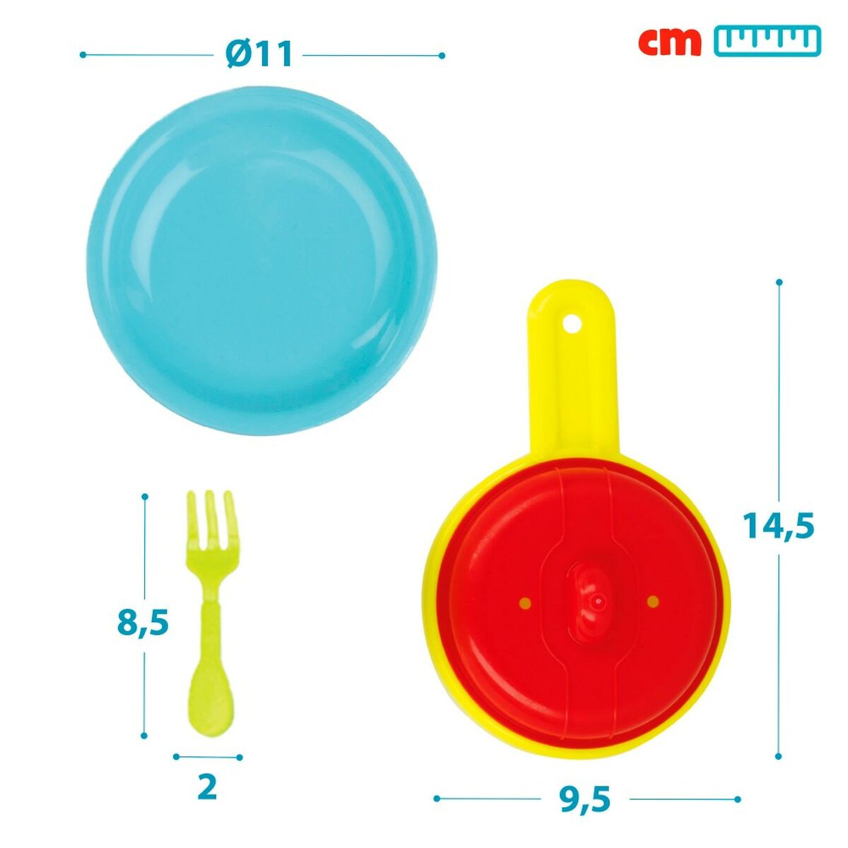 Sats med matleksaker Colorbaby Köksredskap och tillbehör 33 Delar (12 antal)-Leksaker och spel, Imitera spel-Colorbaby-peaceofhome.se