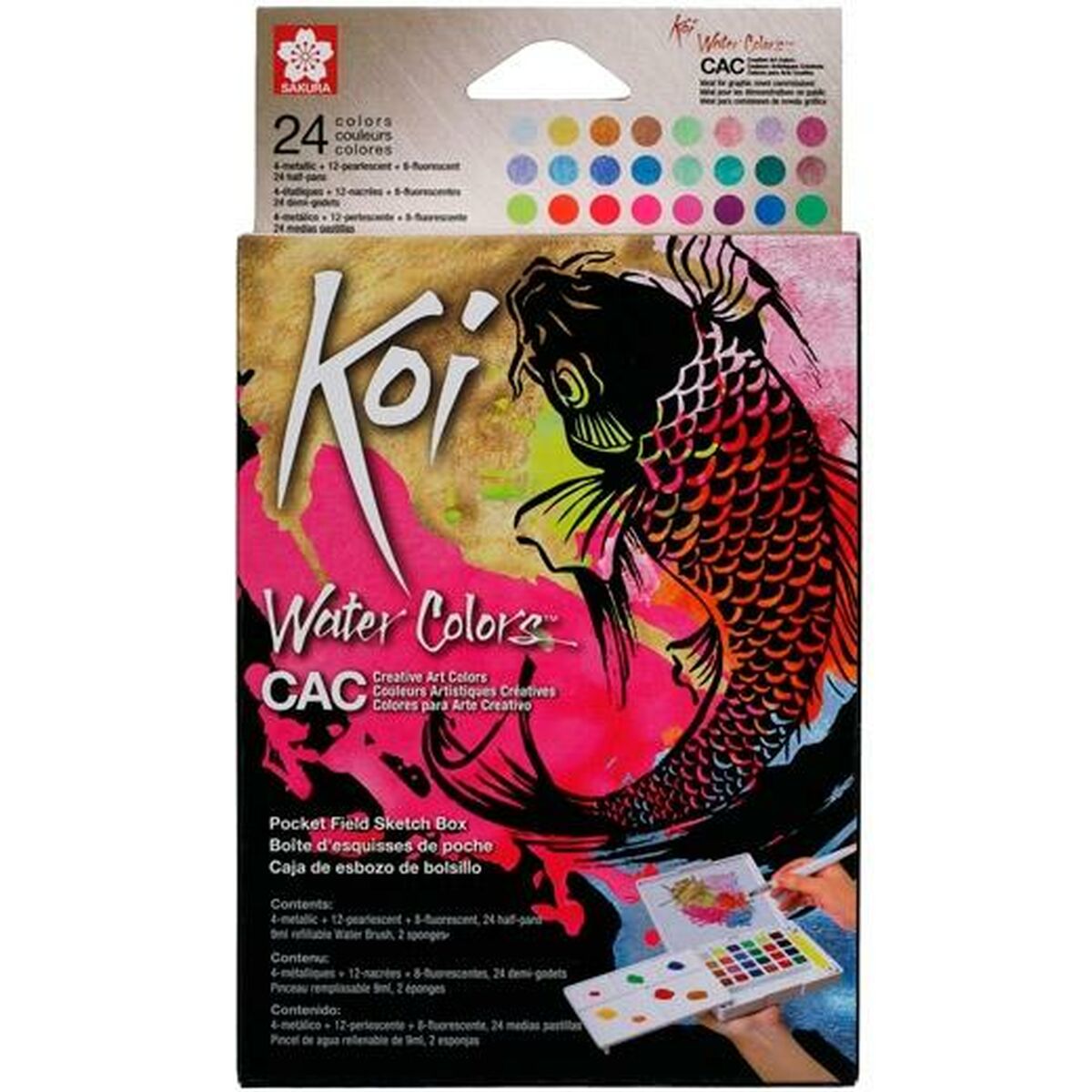 Sats med vattenfärger Talens Sakura Koi Water Colors Multicolour-Kontor och Kontorsmaterial, konst och hantverk-Talens Sakura-peaceofhome.se