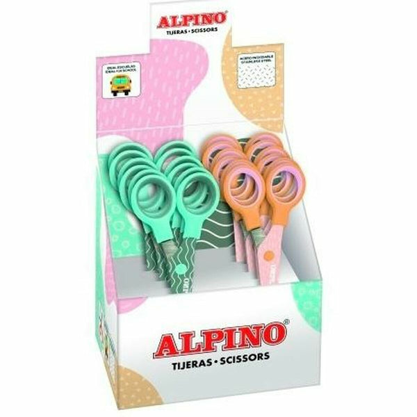Sax Alpino Multicolour Vit/Orange Rostfritt stål 130 mm-Kontor och Kontorsmaterial, Kontorsmaterial-Alpino-peaceofhome.se