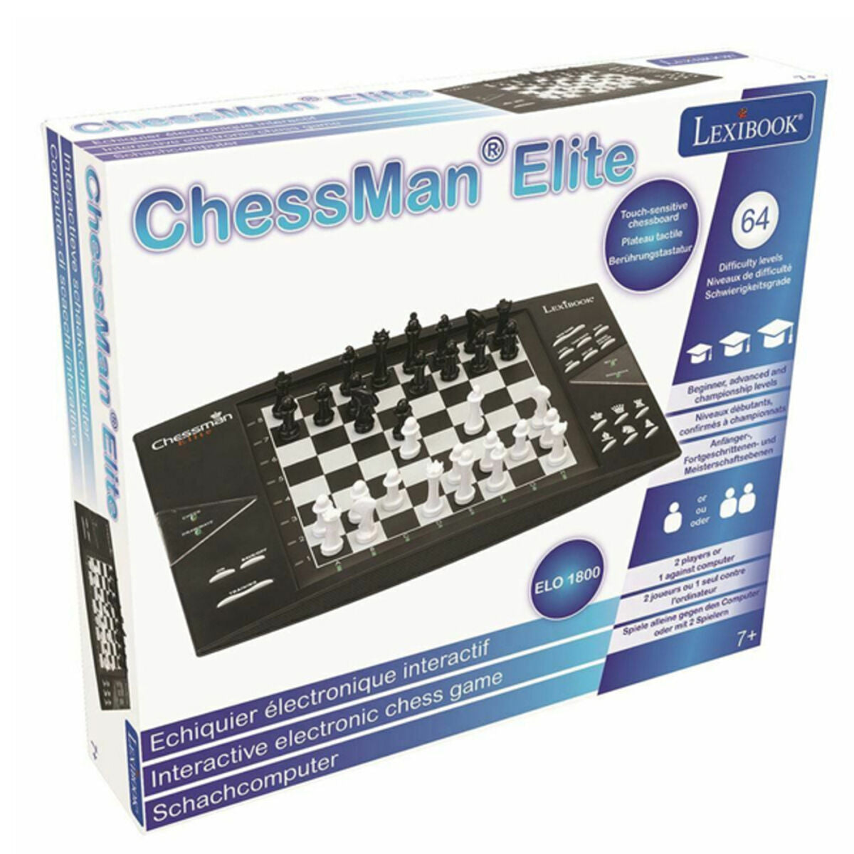 Schack Chessman Elite Lexibook Plast-Leksaker och spel, Spel och tillbehör-Lexibook-peaceofhome.se