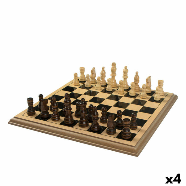 Schack Colorbaby Trä (4 antal)-Leksaker och spel, Spel och tillbehör-Colorbaby-peaceofhome.se
