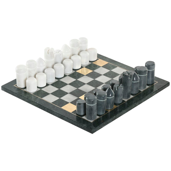 Schack Home ESPRIT Mässing Marmor-Leksaker och spel, Spel och tillbehör-Home ESPRIT-peaceofhome.se