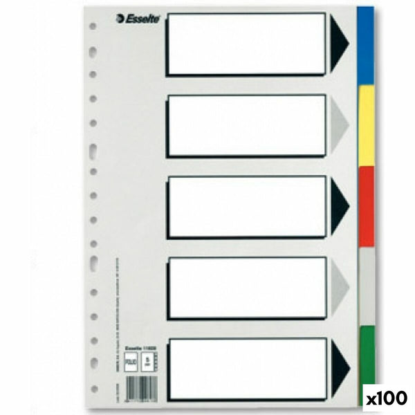 Separatorer Esselte 5 ark Multicolour Din A4 (100 antal)-Kontor och Kontorsmaterial, Kontorsmaterial-Esselte-peaceofhome.se