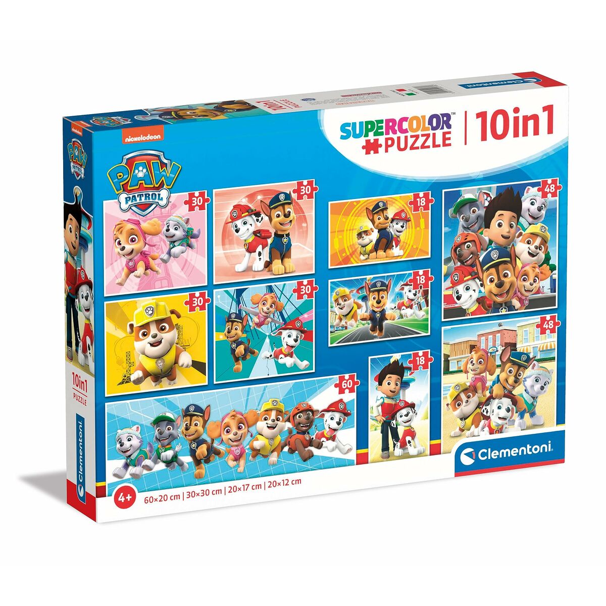 Set 10 pussel The Paw Patrol Clementoni Supercolor 330 Delar-Leksaker och spel, Pussel och hjärngrupper-The Paw Patrol-peaceofhome.se