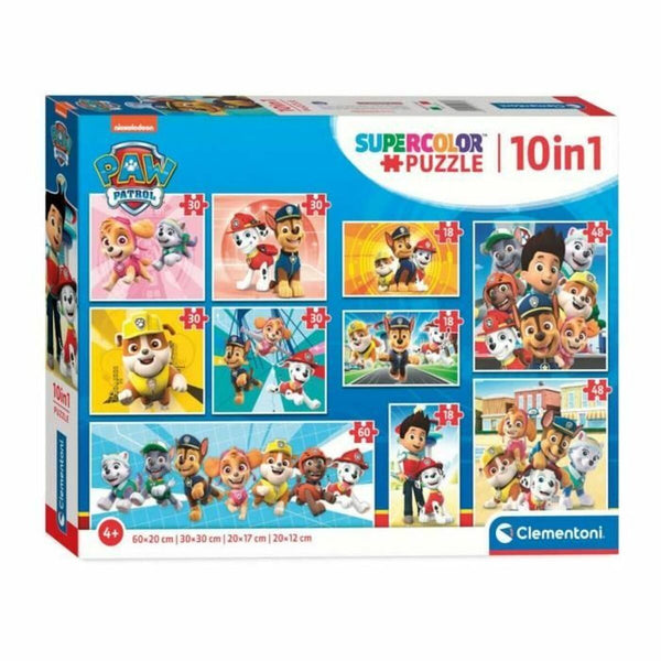Set 10 pussel The Paw Patrol Clementoni Supercolor 330 Delar-Leksaker och spel, Pussel och hjärngrupper-The Paw Patrol-peaceofhome.se