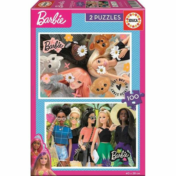 Set 2 pussel Barbie 100 Delar-Leksaker och spel, Pussel och hjärngrupper-Barbie-peaceofhome.se