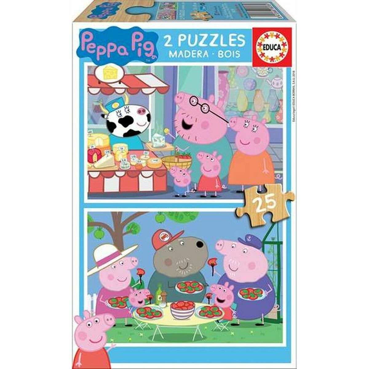 Set 2 pussel Peppa Pig Cosy corner  25 Delar 26 x 18 cm-Leksaker och spel, Pussel och hjärngrupper-Peppa Pig-peaceofhome.se