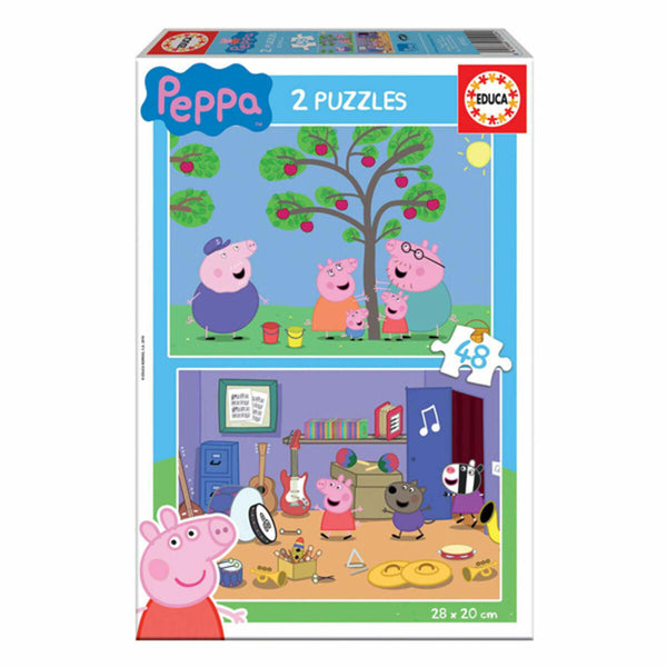 Set 2 pussel Peppa Pig Cosy corner  28 x 20 cm 48 Delar-Leksaker och spel, Pussel och hjärngrupper-Peppa Pig-peaceofhome.se