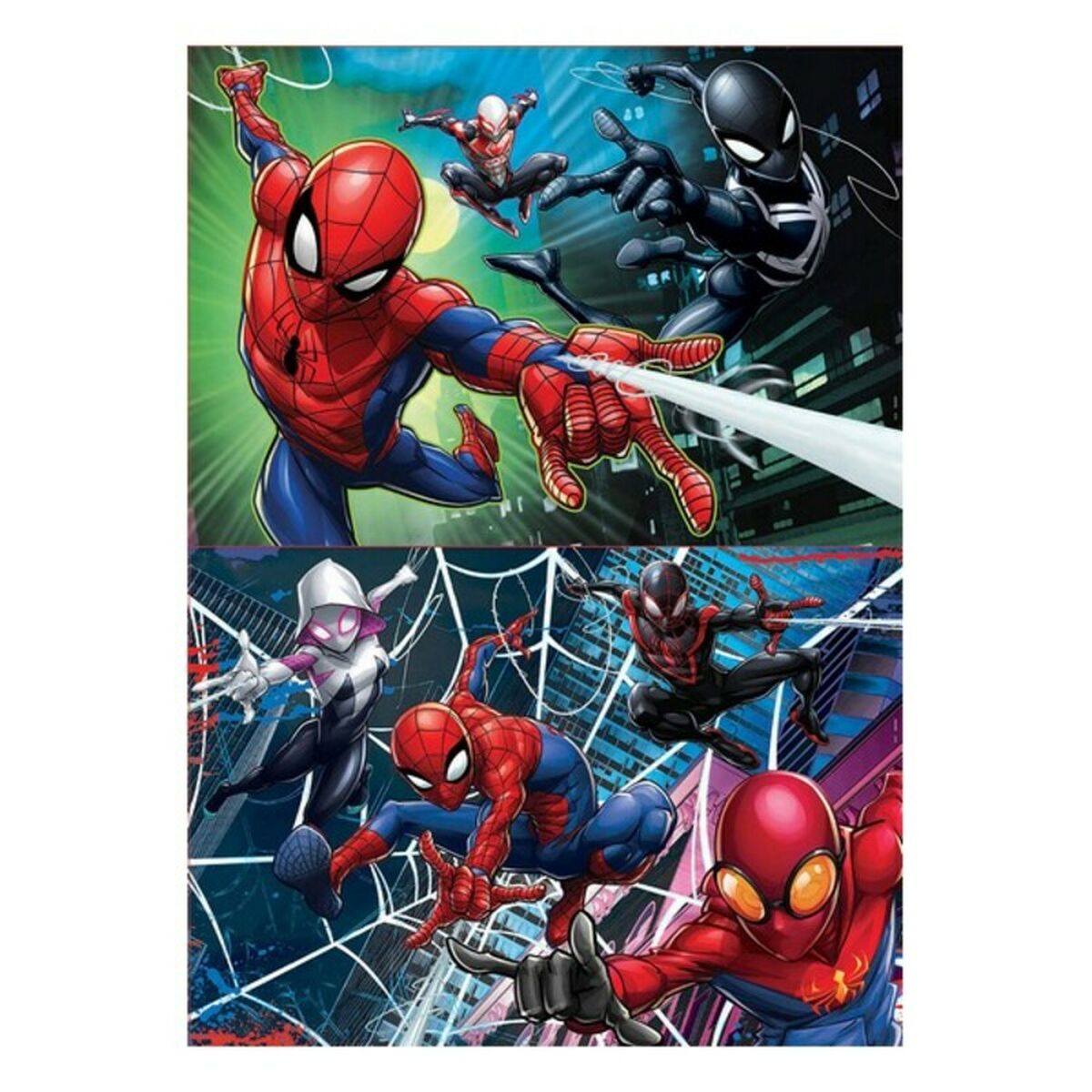 Set 2 pussel Spider-Man Hero  100 Delar 40 x 28 cm-Leksaker och spel, Pussel och hjärngrupper-Spider-Man-peaceofhome.se
