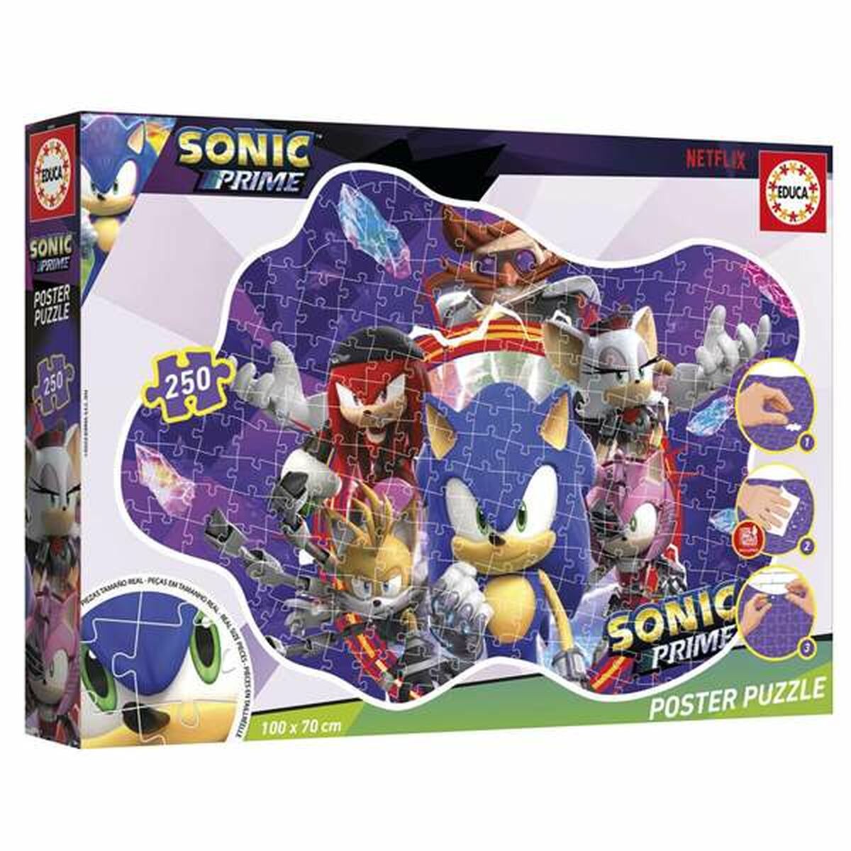 Set 4 pussel Sonic Prime 250 Delar-Leksaker och spel, Pussel och hjärngrupper-Sonic-peaceofhome.se