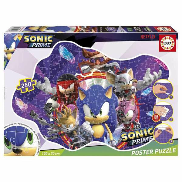 Set 4 pussel Sonic Prime 250 Delar-Leksaker och spel, Pussel och hjärngrupper-Sonic-peaceofhome.se