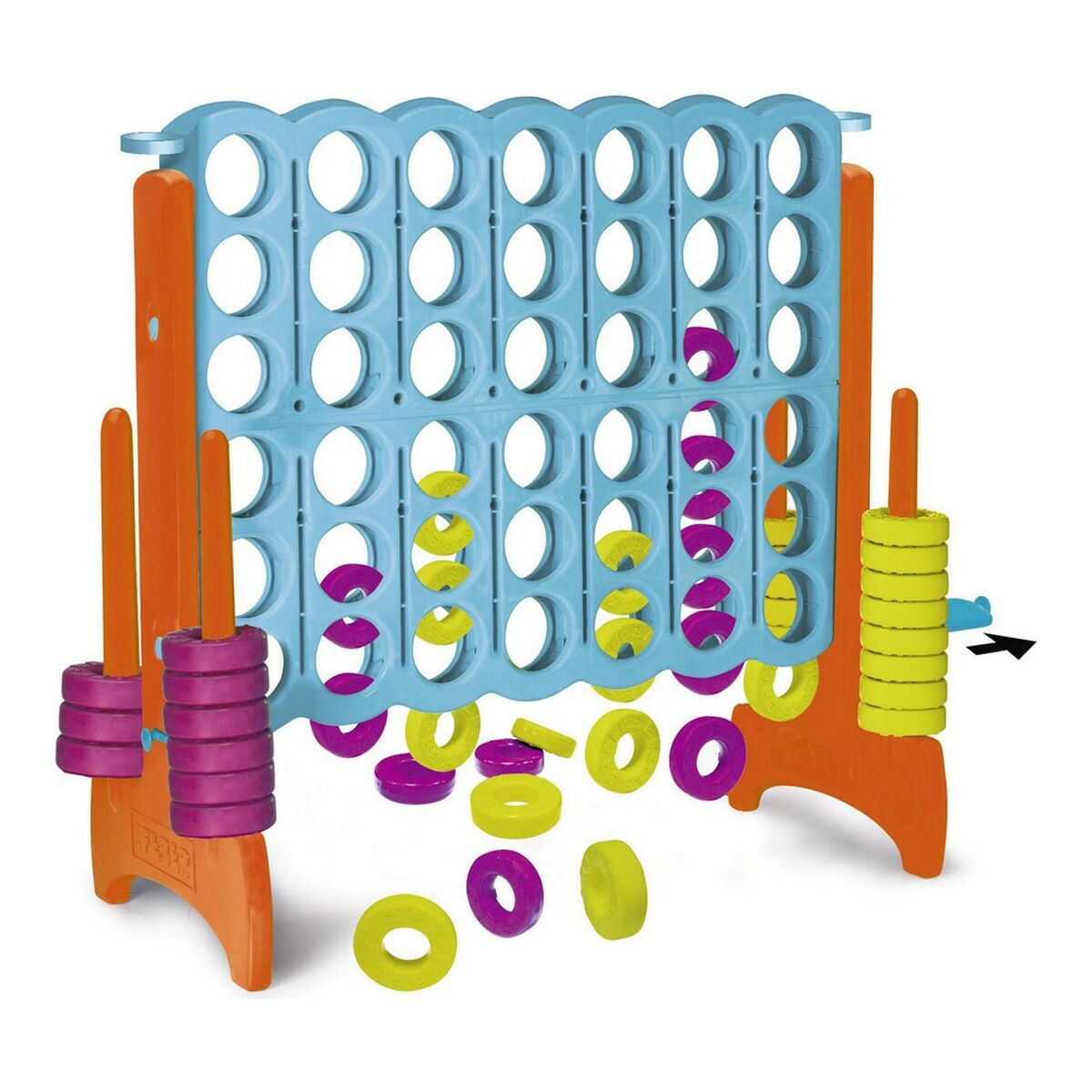 Set Mega 4 in Line Feber 800012910 (117,5 x 45,5 x 121 cm)-Leksaker och spel, Spel och tillbehör-Feber-peaceofhome.se