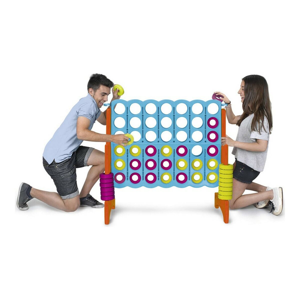 Set Mega 4 in Line Feber 800012910 (117,5 x 45,5 x 121 cm)-Leksaker och spel, Spel och tillbehör-Feber-peaceofhome.se