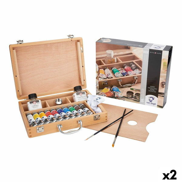 Set för oljemålning Talens Van Gogh Multicolour (2 antal)-Kontor och Kontorsmaterial, konst och hantverk-Talens Van Gogh-peaceofhome.se