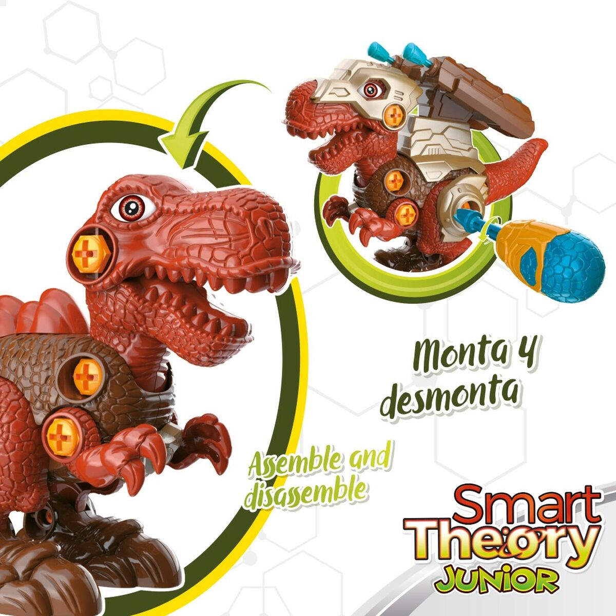 Set med 2 dinosaurier Colorbaby 21 x 14 x 9,5 cm ledad Projektilutskjutare 4 antal Dinosaurie-Leksaker och spel, Dockor och actionfigurer-Colorbaby-peaceofhome.se
