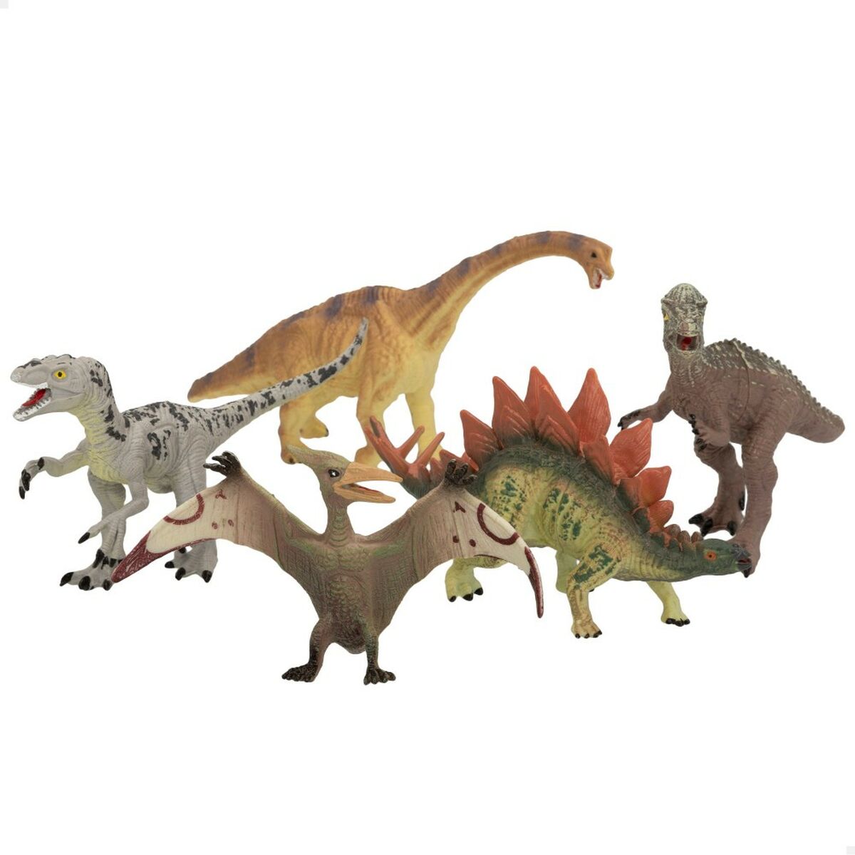 Set med dinosaurier Colorbaby 6 antal-Leksaker och spel, Dockor och actionfigurer-Colorbaby-peaceofhome.se