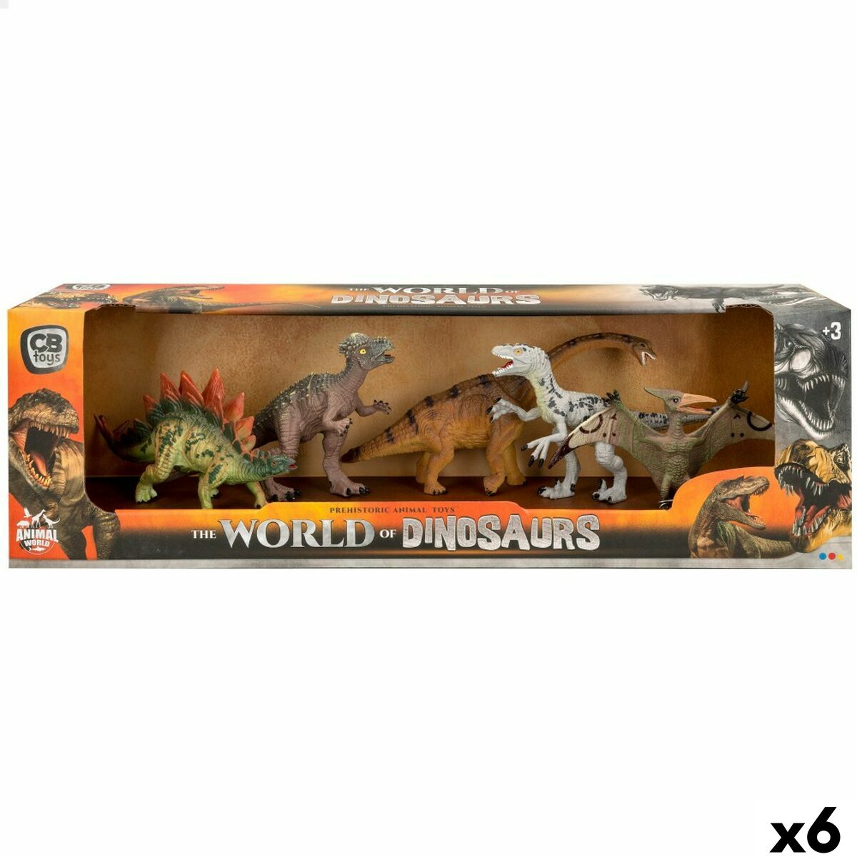 Set med dinosaurier Colorbaby 6 antal-Leksaker och spel, Dockor och actionfigurer-Colorbaby-peaceofhome.se