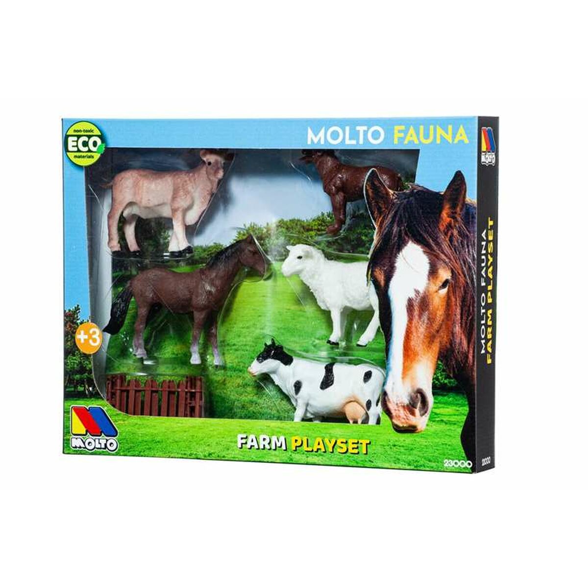 Set med lantbruksdjur Moltó 6 Delar Plast-Leksaker och spel, Dockor och actionfigurer-Moltó-peaceofhome.se
