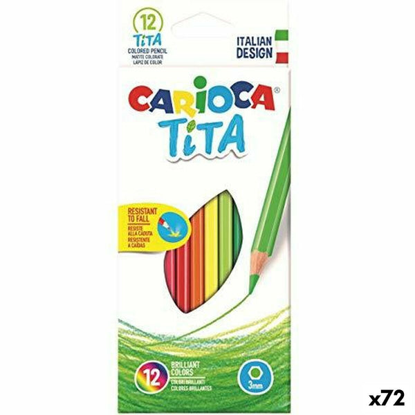 Set med pennor Carioca Tita 12 Delar Multicolour (72 Antal)-Kontor och Kontorsmaterial, konst och hantverk-Carioca-peaceofhome.se