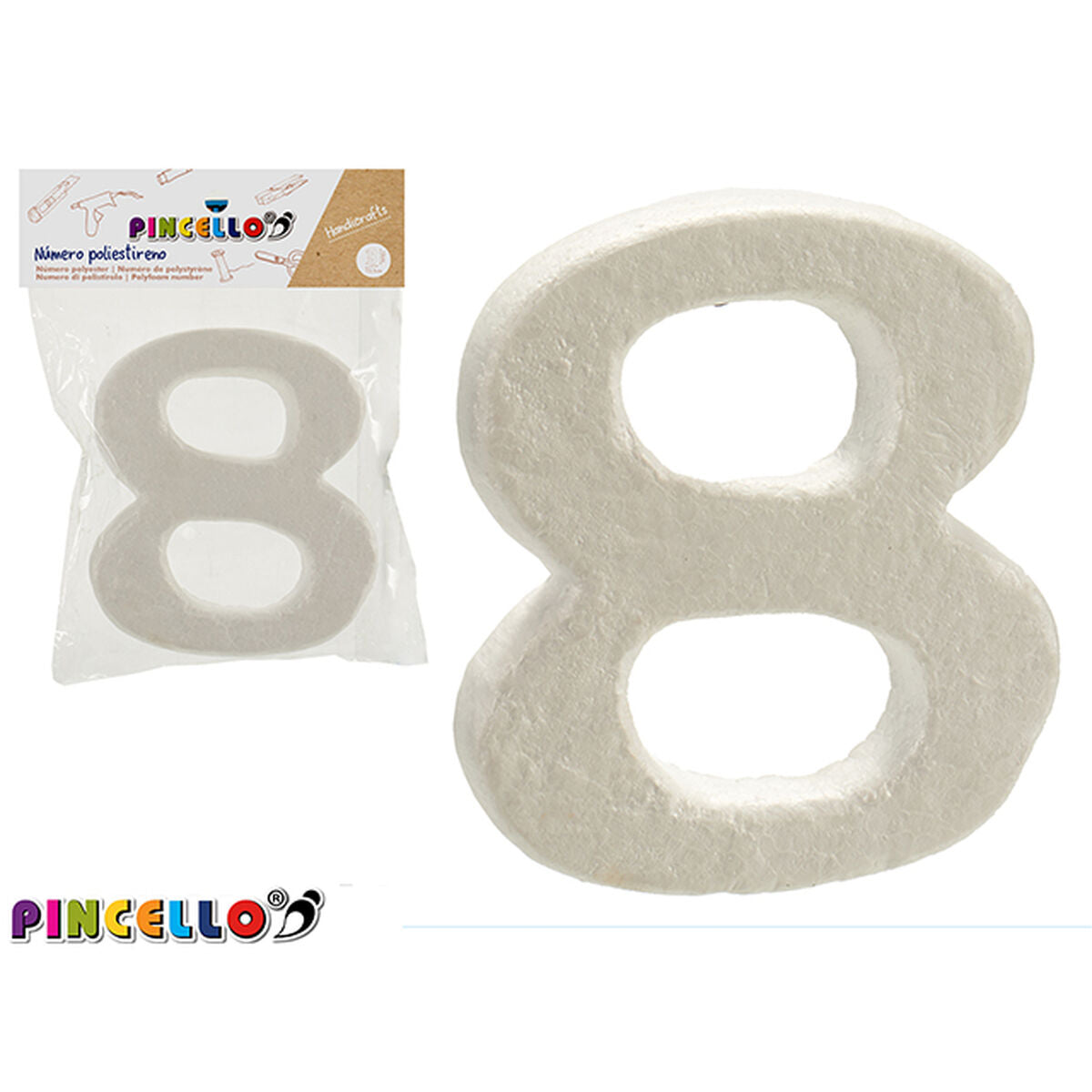Siffror Siffror 8 polystyren 2 x 15 x 10 cm (12 antal)-Bebis, Sovrum-Pincello-peaceofhome.se
