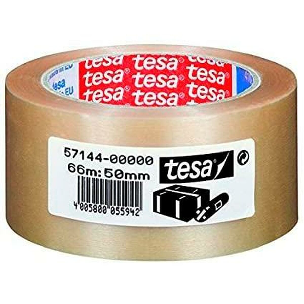 Självhäftande band TESA Förpackning Extra stark Transparent PVC 50 mm x 66 m (6 antal)-Kontor och Kontorsmaterial, Kontorsmaterial-TESA-peaceofhome.se