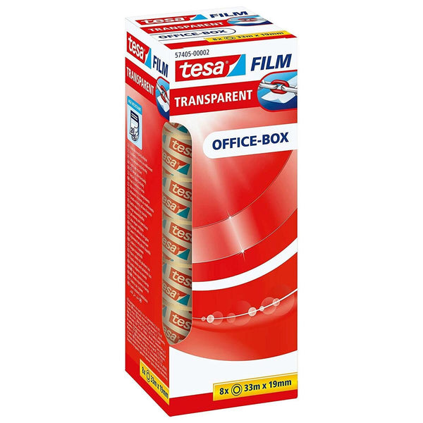 Självhäftande band TESA Office-Box Transparent polypropen Plast 8 Delar 19 x 33 mm-Kontor och Kontorsmaterial, Kontorsmaterial-TESA-peaceofhome.se