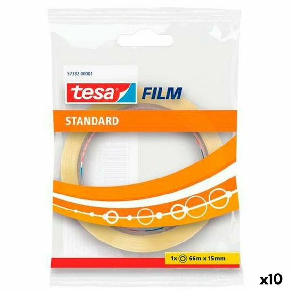 Självhäftande band TESA Standard 66 m 15 mm Transparent (10 antal)-Kontor och Kontorsmaterial, Kontorsmaterial-TESA-peaceofhome.se